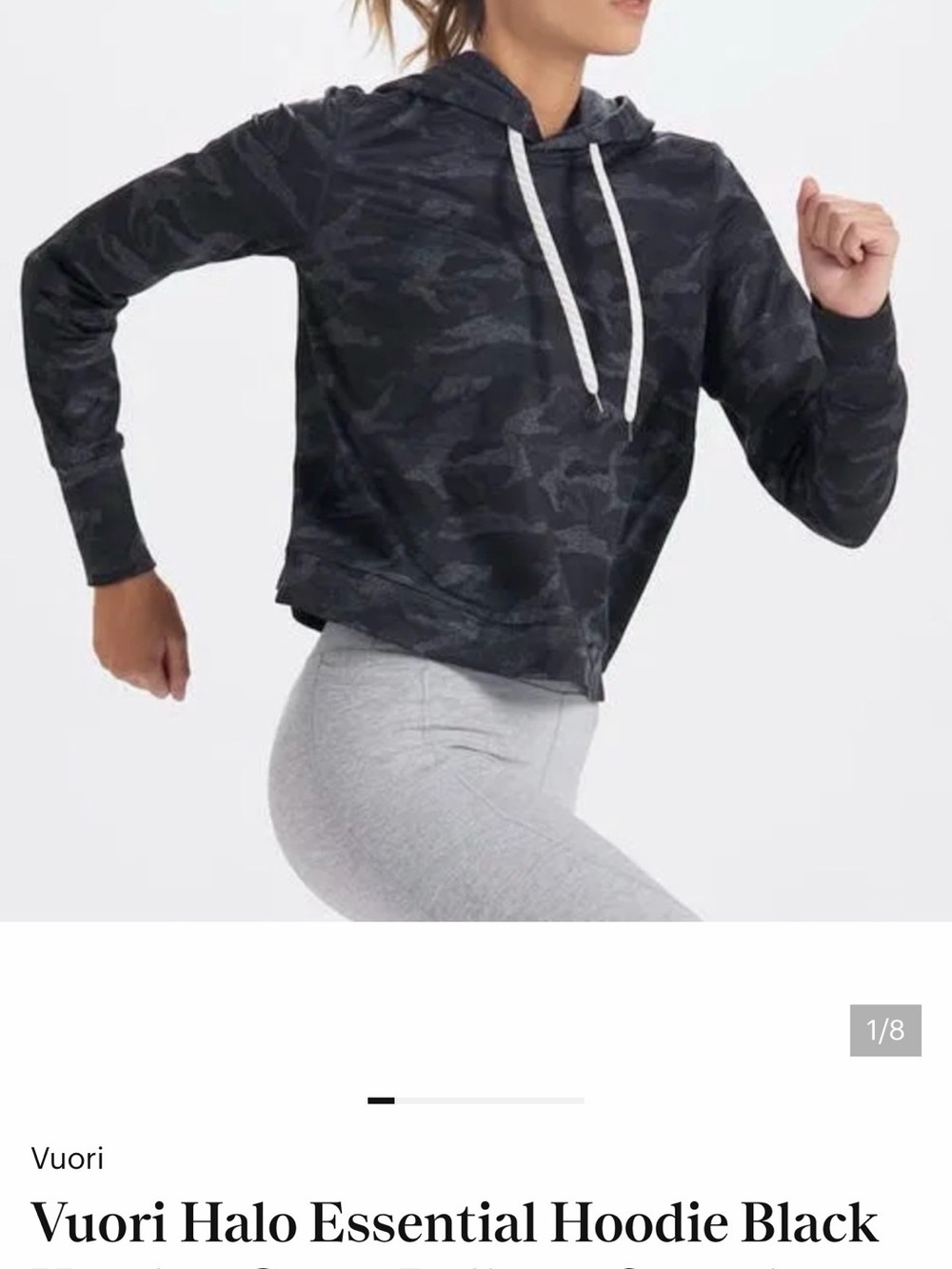 Vuori Charcoal Camouflage Hooded Pullover